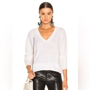 Equipment Asher Cashmere V-neck Sweater Ivory